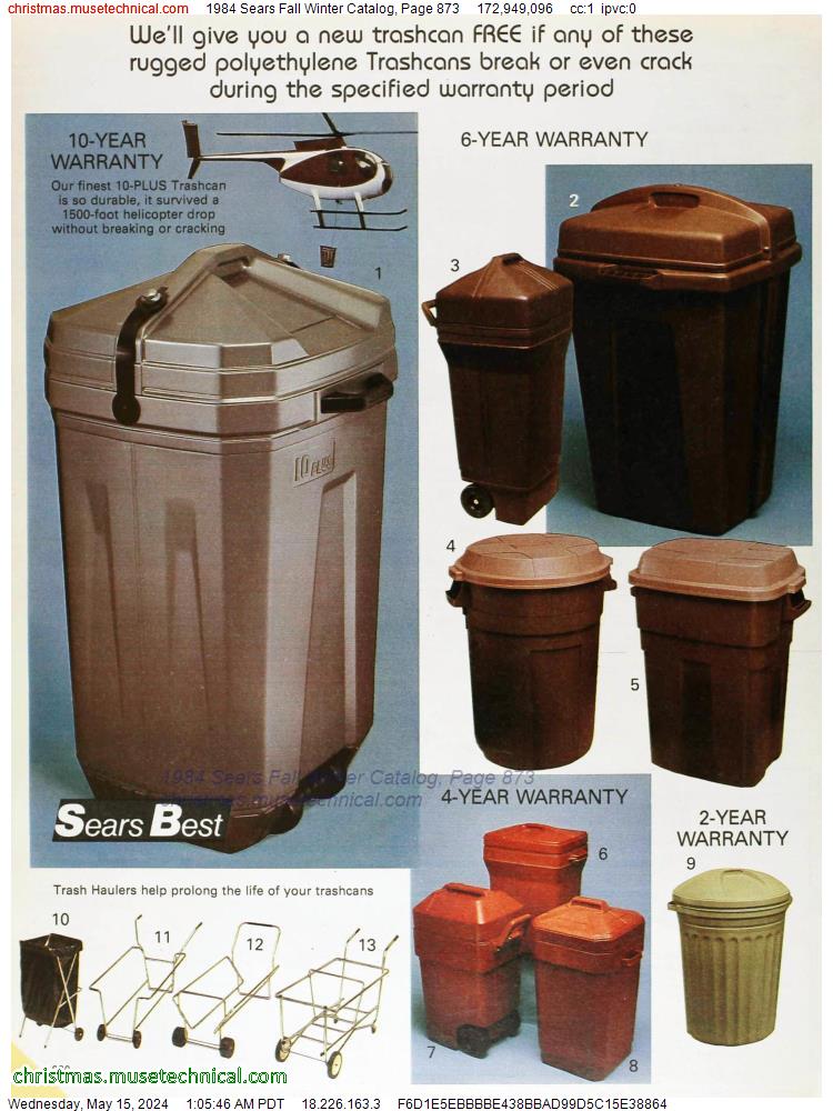 1984 Sears Fall Winter Catalog, Page 873