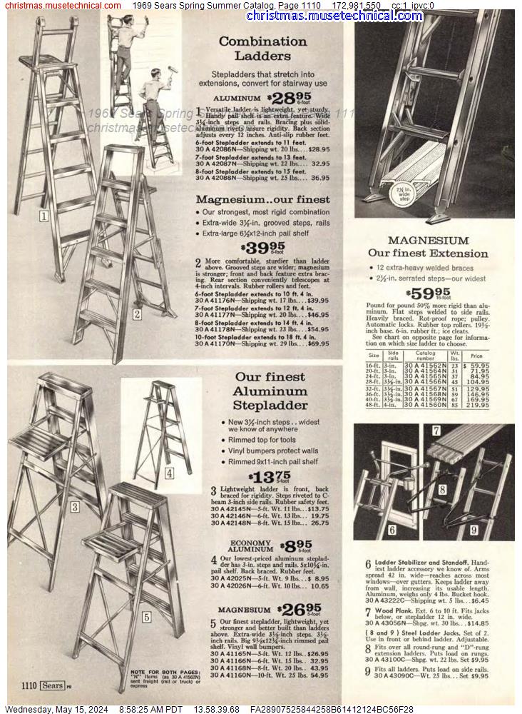 1969 Sears Spring Summer Catalog, Page 1110