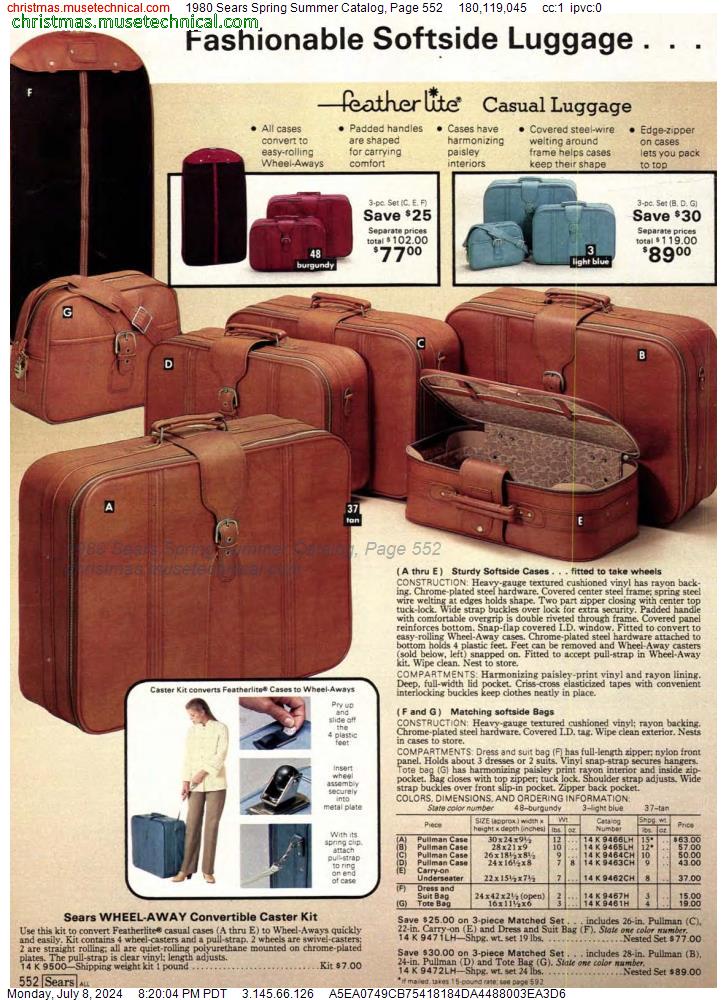 1980 Sears Spring Summer Catalog, Page 552