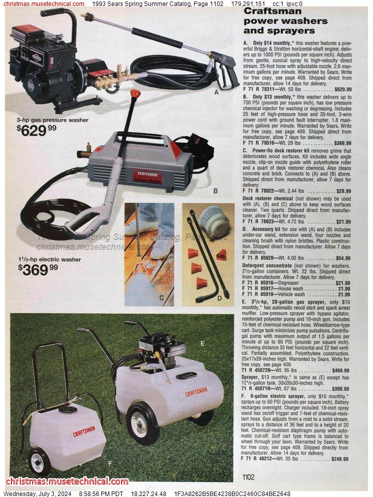 1993 Sears Spring Summer Catalog, Page 1102