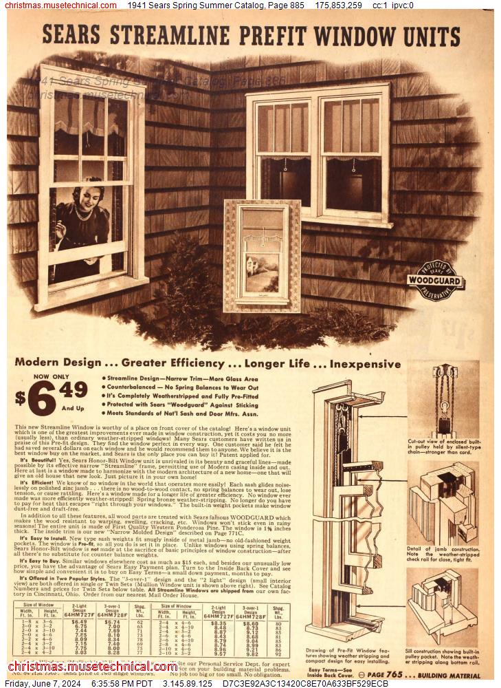 1941 Sears Spring Summer Catalog, Page 885