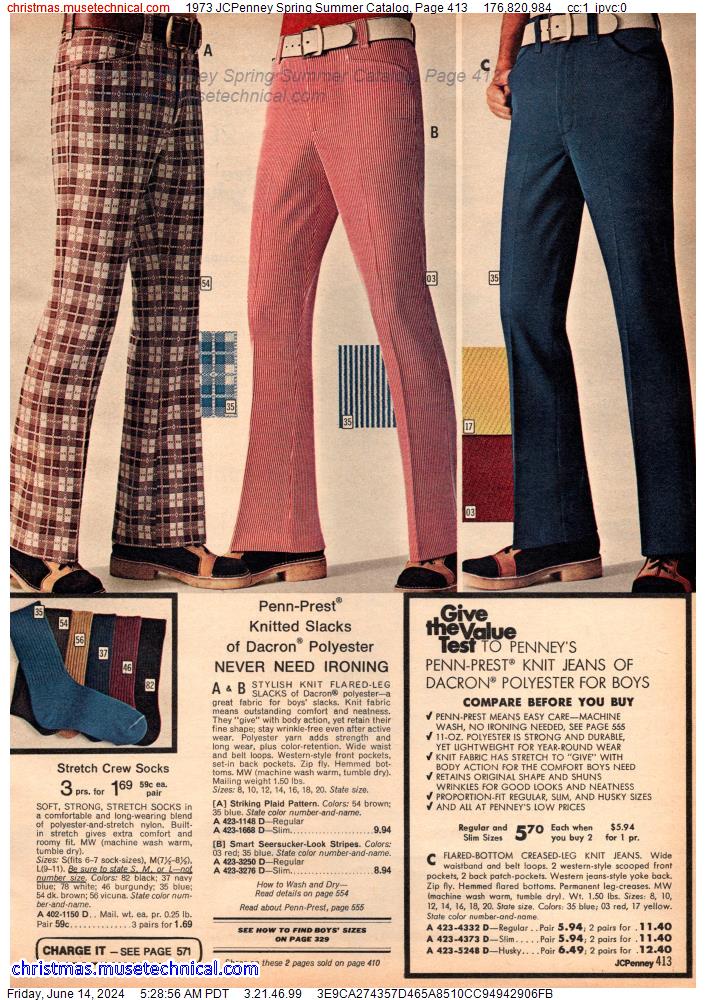 1973 JCPenney Spring Summer Catalog, Page 413