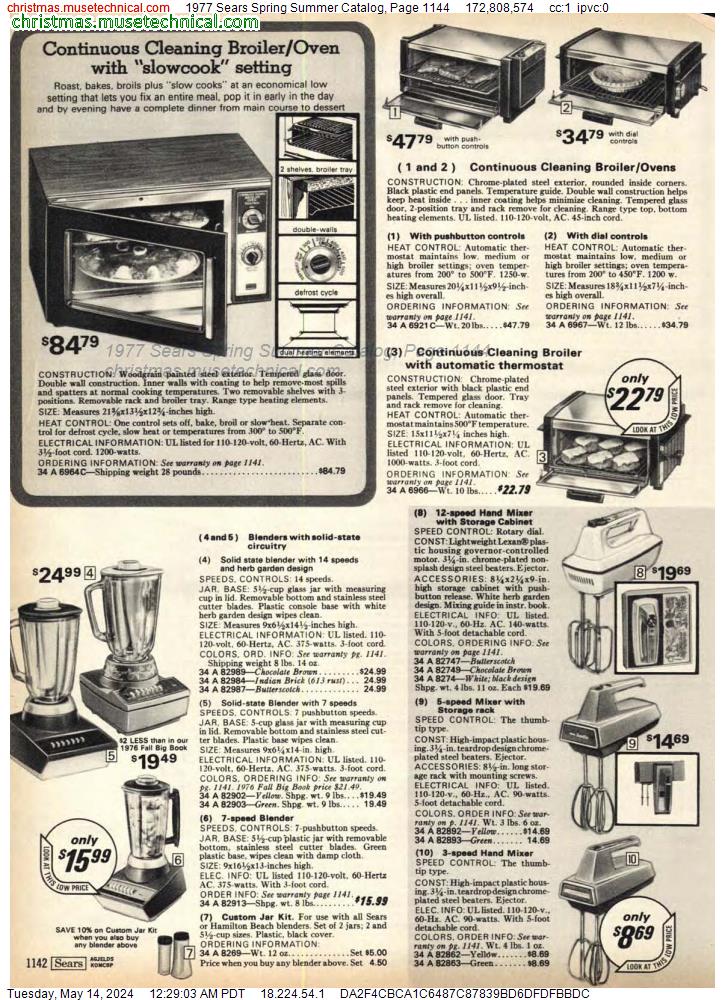 1977 Sears Spring Summer Catalog, Page 1144