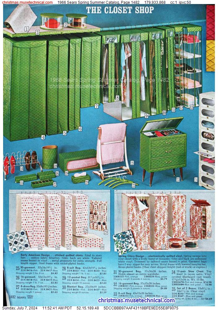1966 Sears Spring Summer Catalog, Page 1482