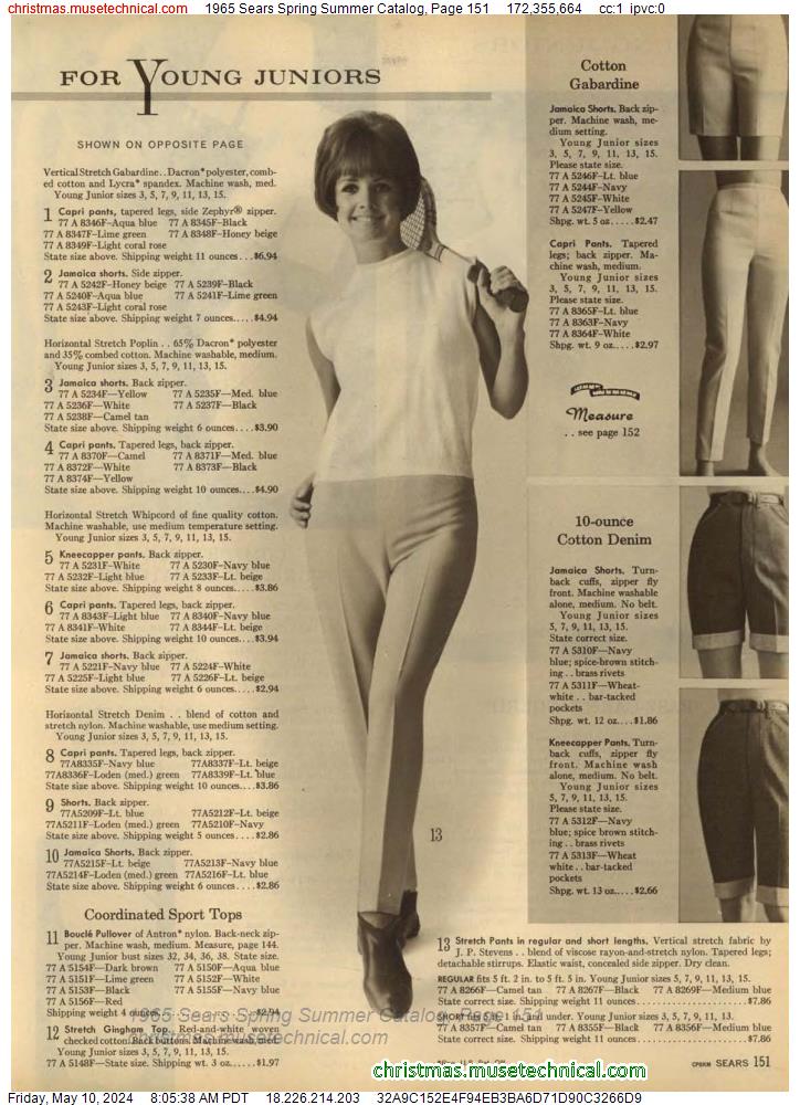 1965 Sears Spring Summer Catalog, Page 151