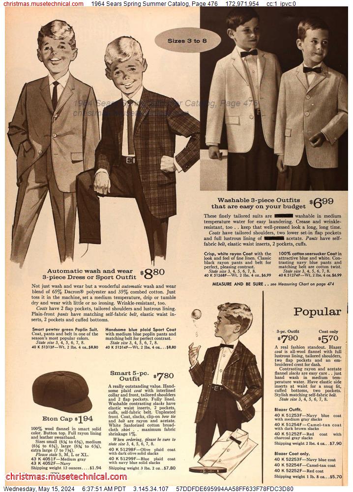 1964 Sears Spring Summer Catalog, Page 476