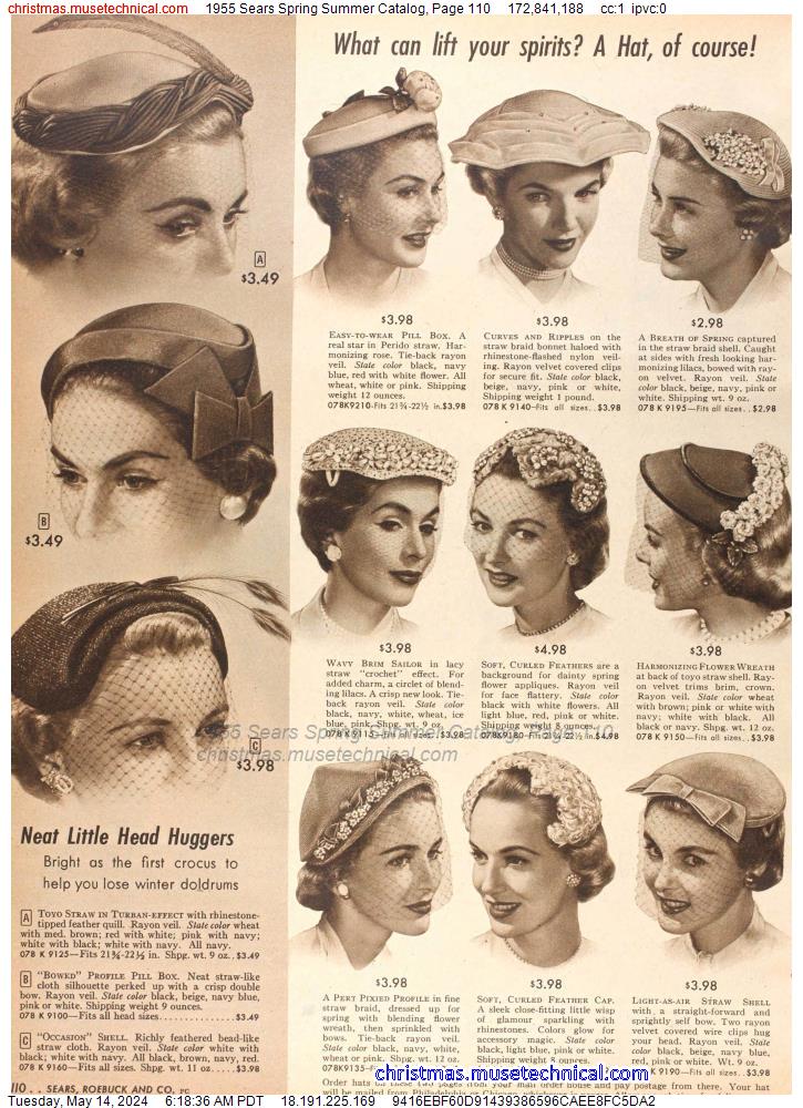 1955 Sears Spring Summer Catalog, Page 110