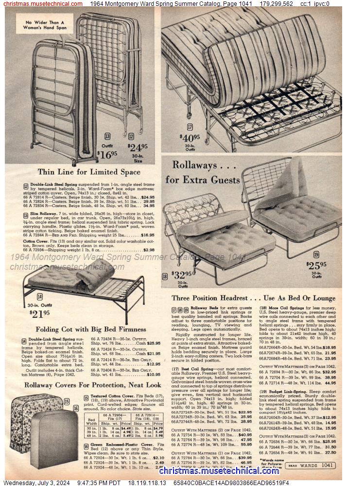 1964 Montgomery Ward Spring Summer Catalog, Page 1041