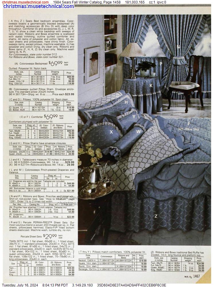 1984 Sears Fall Winter Catalog, Page 1458