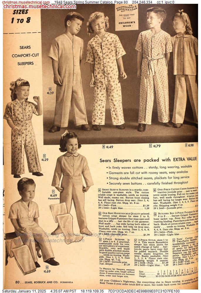 1948 Sears Spring Summer Catalog, Page 80