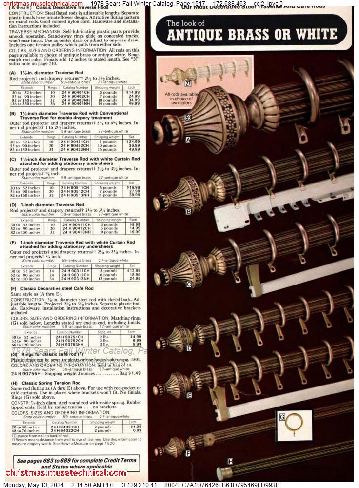 1978 Sears Fall Winter Catalog, Page 1517