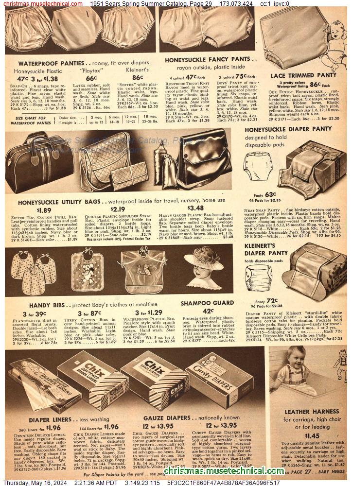 1951 Sears Spring Summer Catalog, Page 29