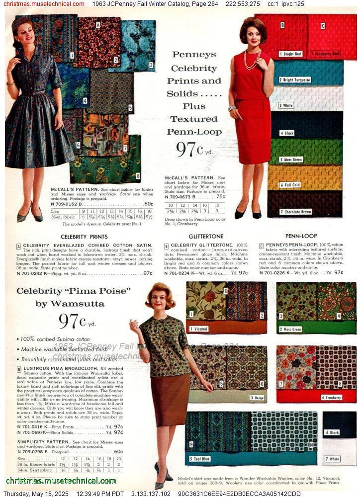 1963 JCPenney Fall Winter Catalog, Page 284