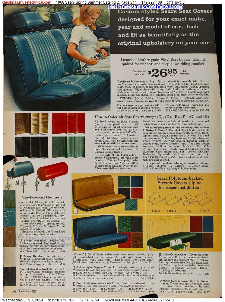1968 Sears Spring Summer Catalog 2, Page 844