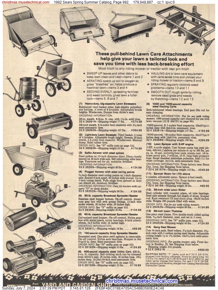 1982 Sears Spring Summer Catalog, Page 992