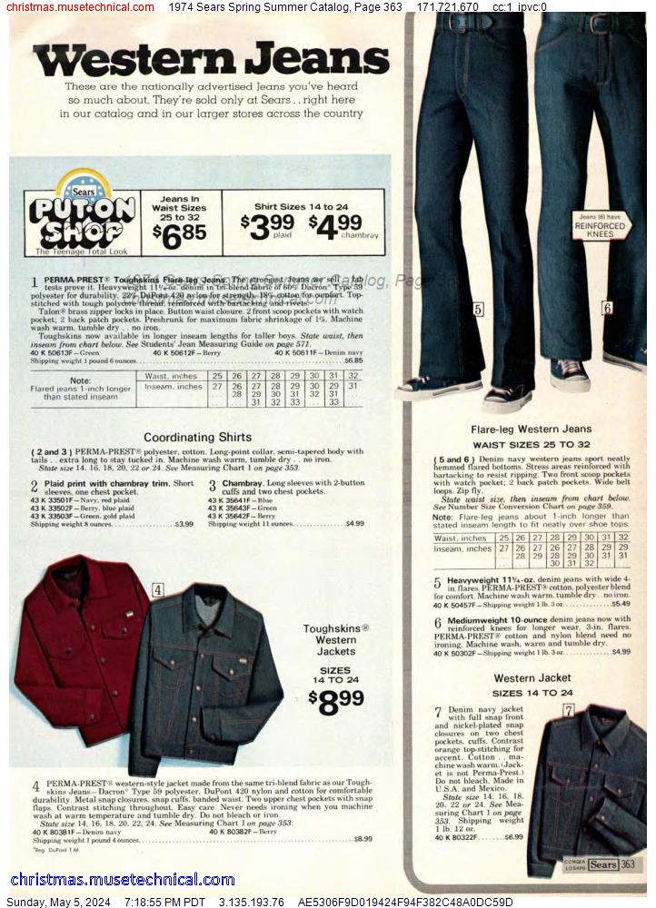 1974 Sears Spring Summer Catalog, Page 363
