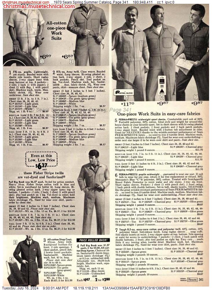 1970 Sears Spring Summer Catalog, Page 341