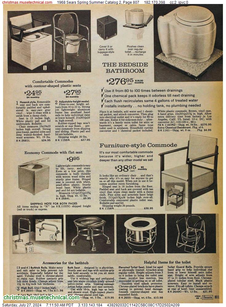 1968 Sears Spring Summer Catalog 2, Page 807