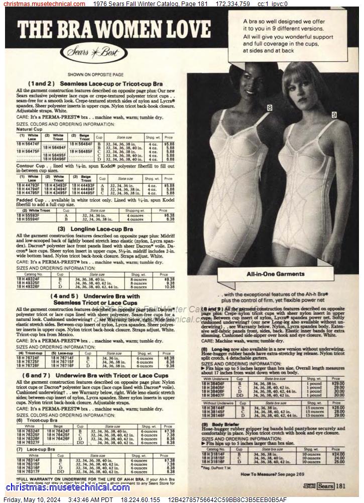 1976 Sears Fall Winter Catalog, Page 181