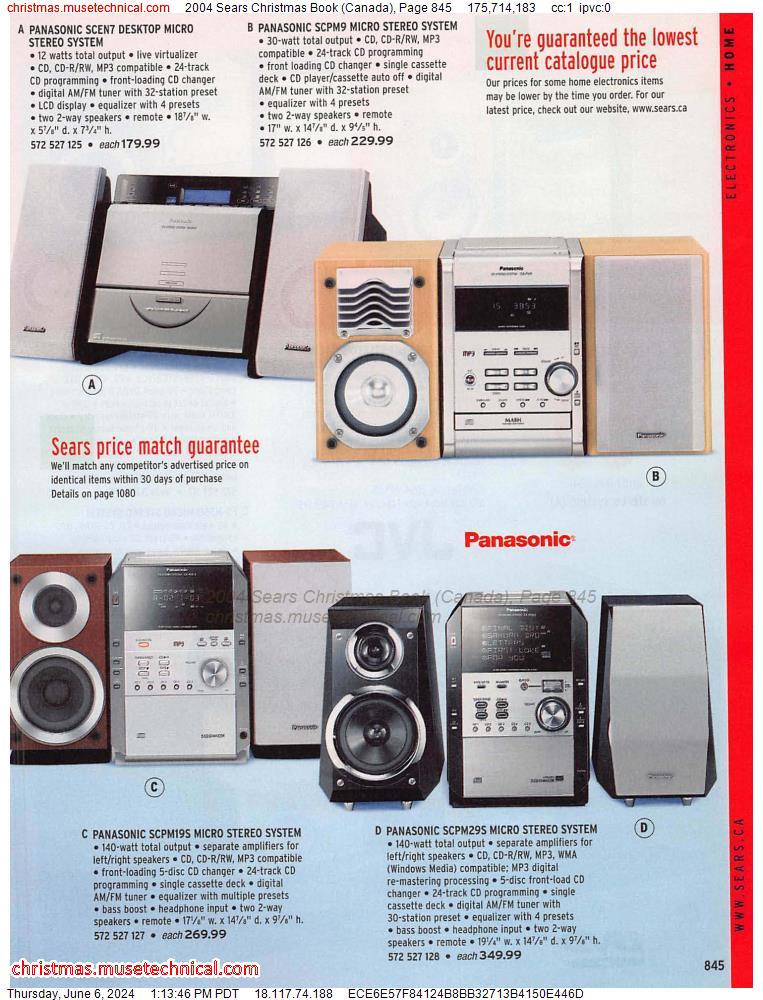2004 Sears Christmas Book (Canada), Page 845