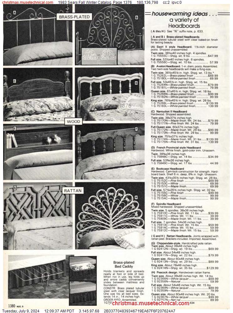 1983 Sears Fall Winter Catalog, Page 1376