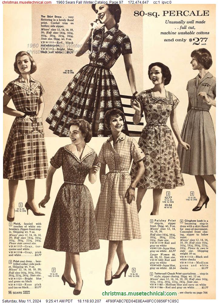 1960 Sears Fall Winter Catalog, Page 97