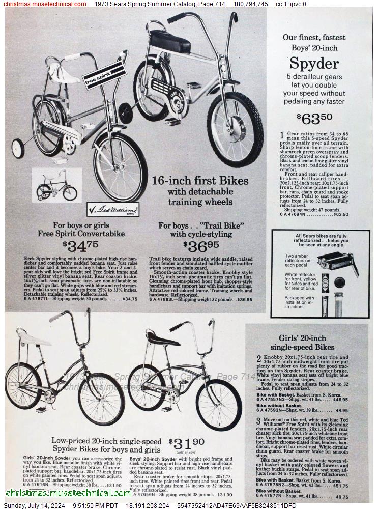 1973 Sears Spring Summer Catalog, Page 714