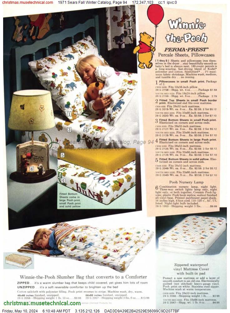 1971 Sears Fall Winter Catalog, Page 94