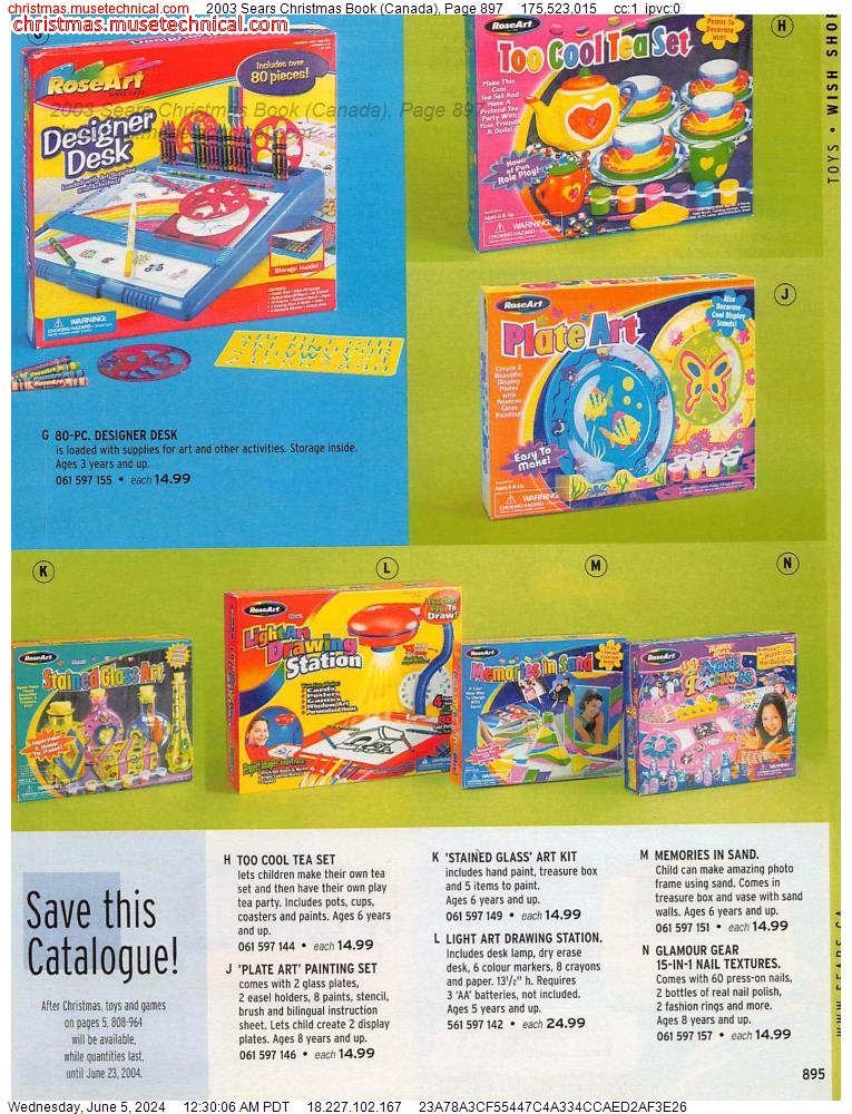 2003 Sears Christmas Book (Canada), Page 897