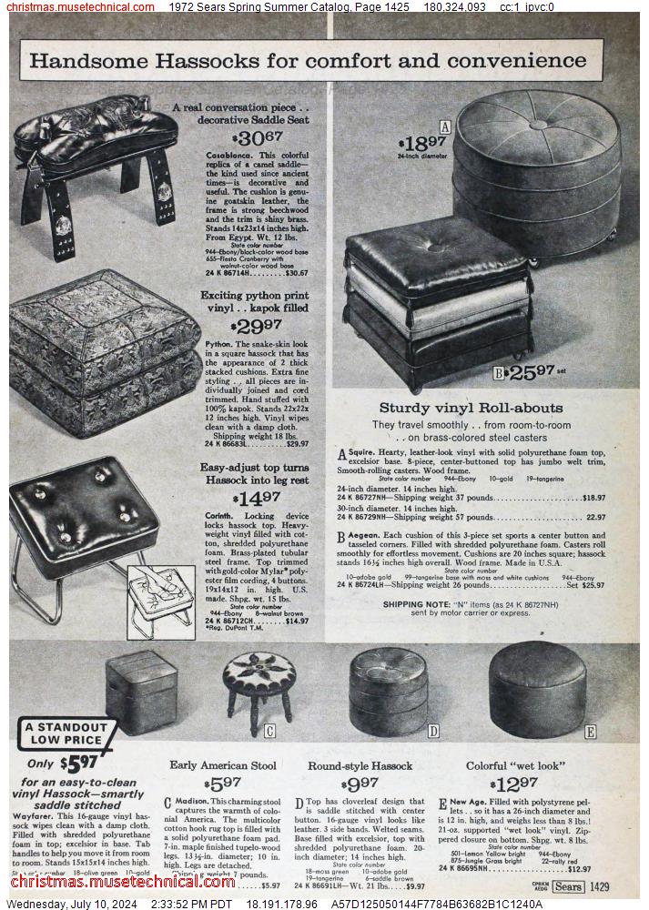1972 Sears Spring Summer Catalog, Page 1425