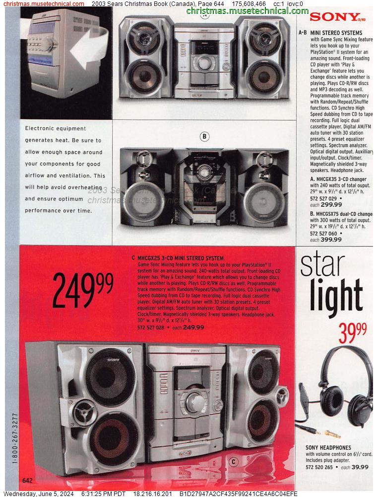 2003 Sears Christmas Book (Canada), Page 644