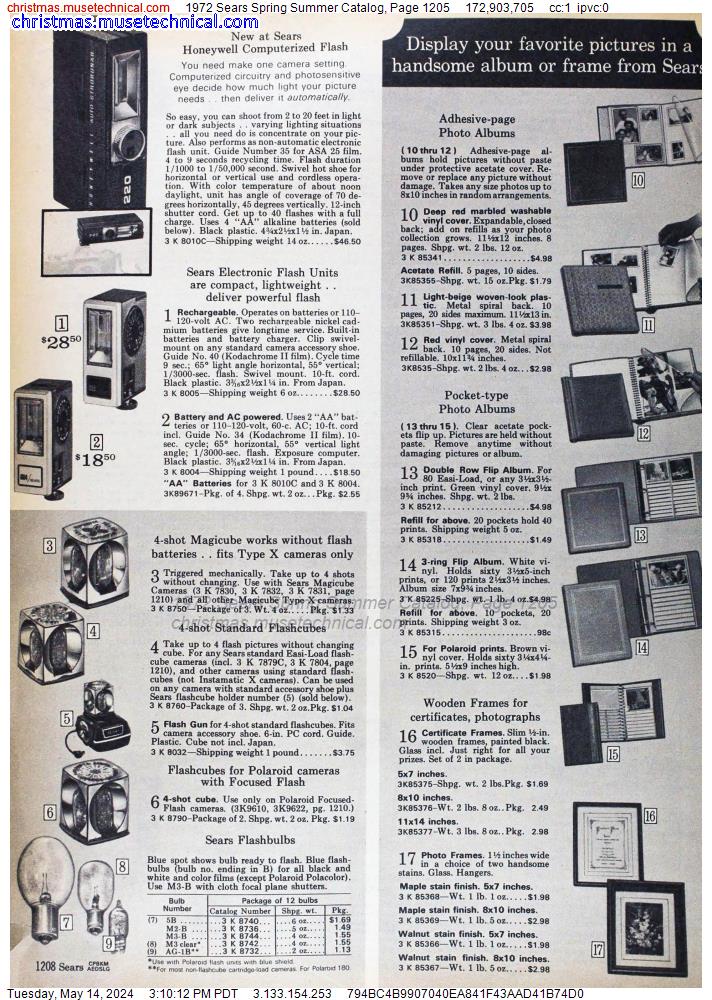 1972 Sears Spring Summer Catalog, Page 1205