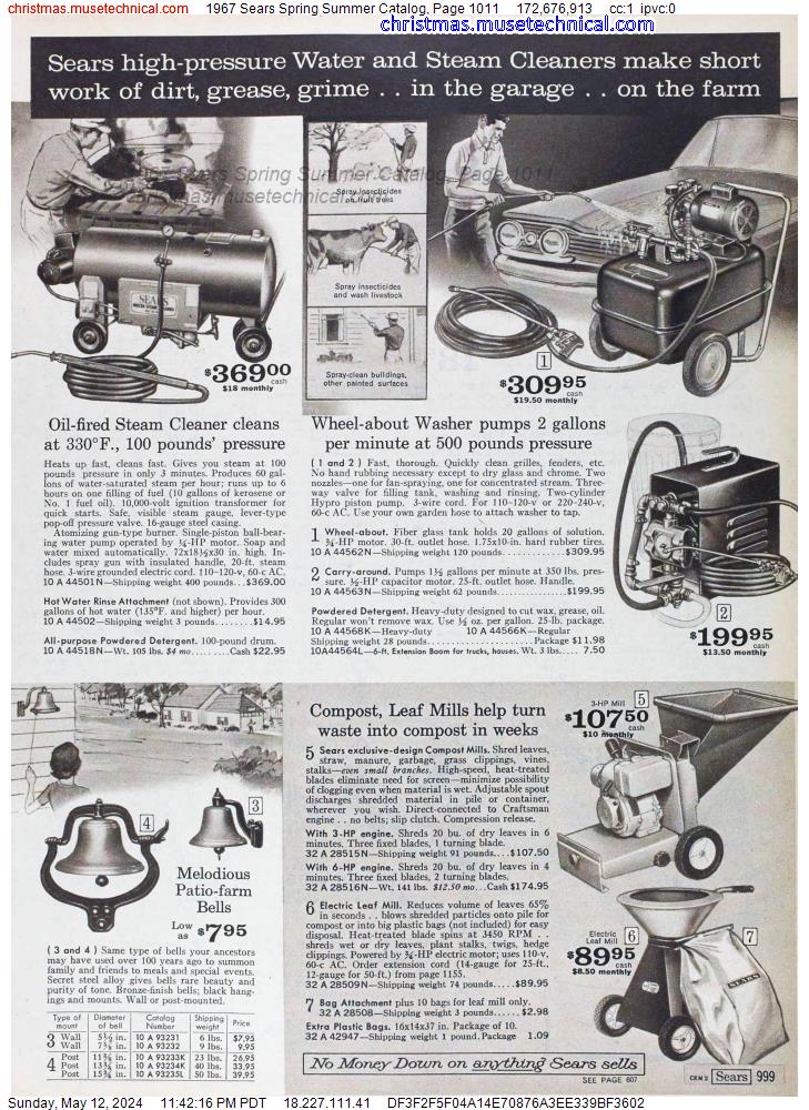 1967 Sears Spring Summer Catalog, Page 1011