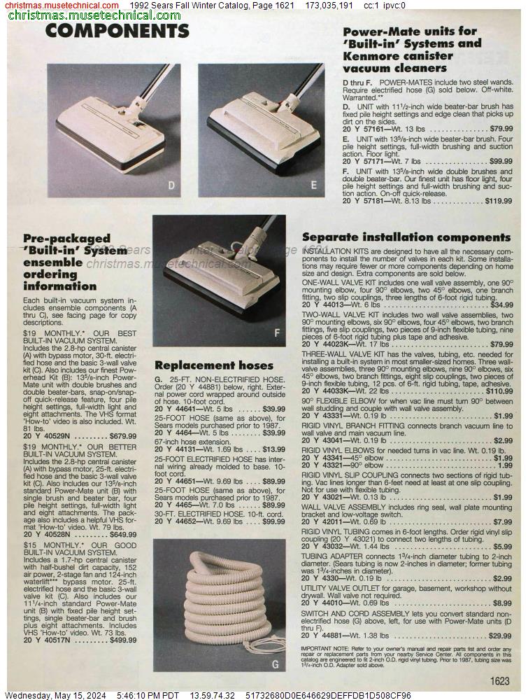 1992 Sears Fall Winter Catalog, Page 1621