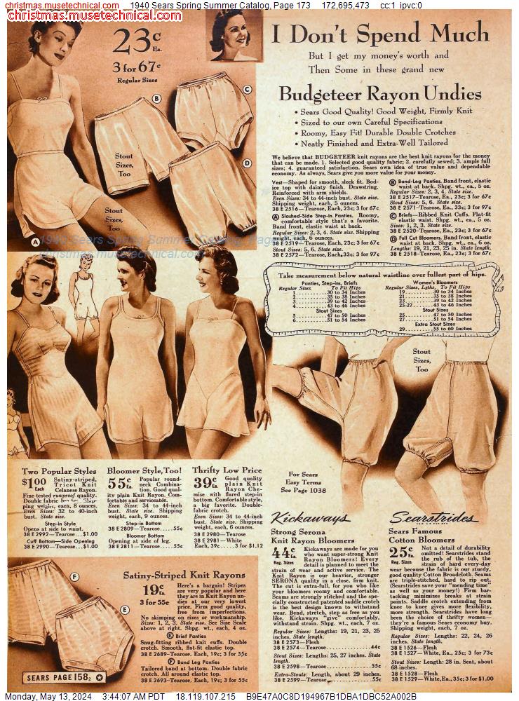 1940 Sears Spring Summer Catalog, Page 173