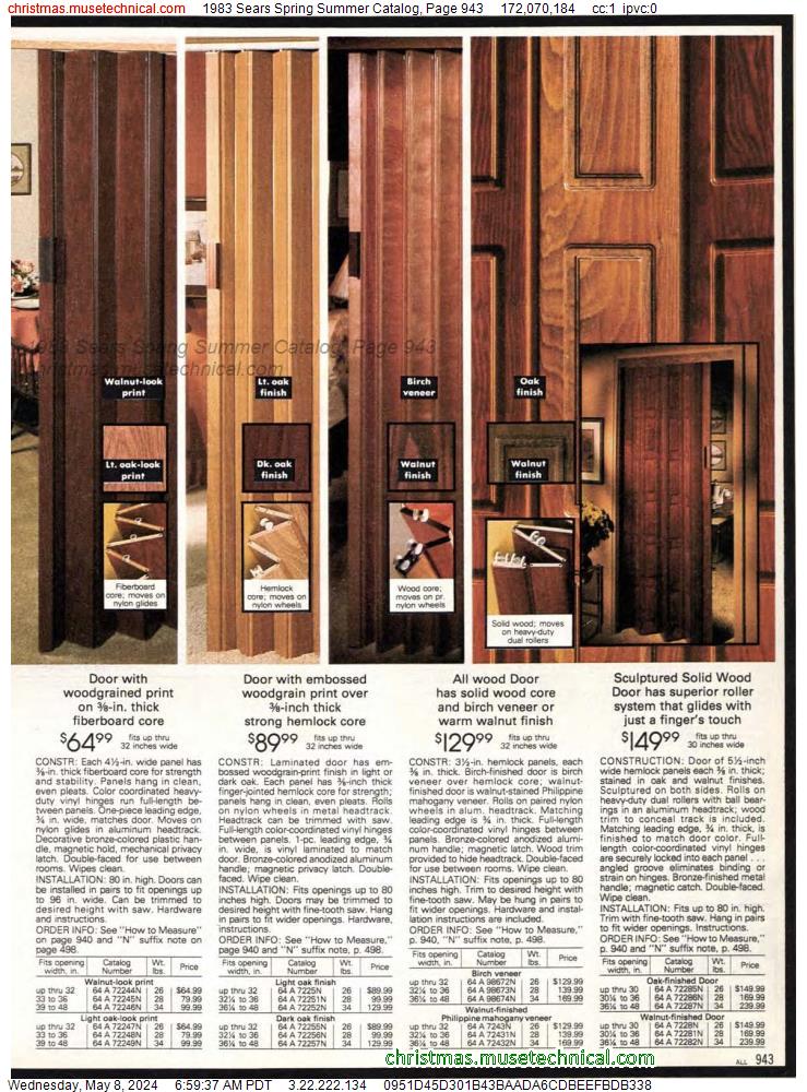 1983 Sears Spring Summer Catalog, Page 943