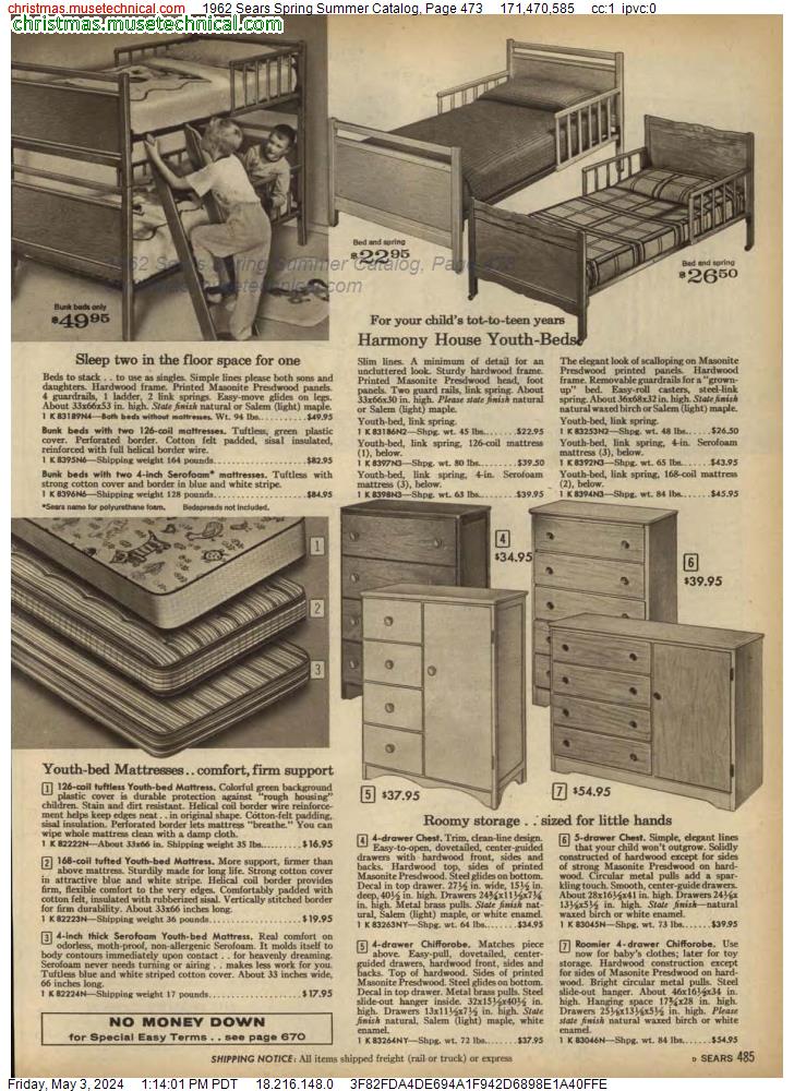 1962 Sears Spring Summer Catalog, Page 473