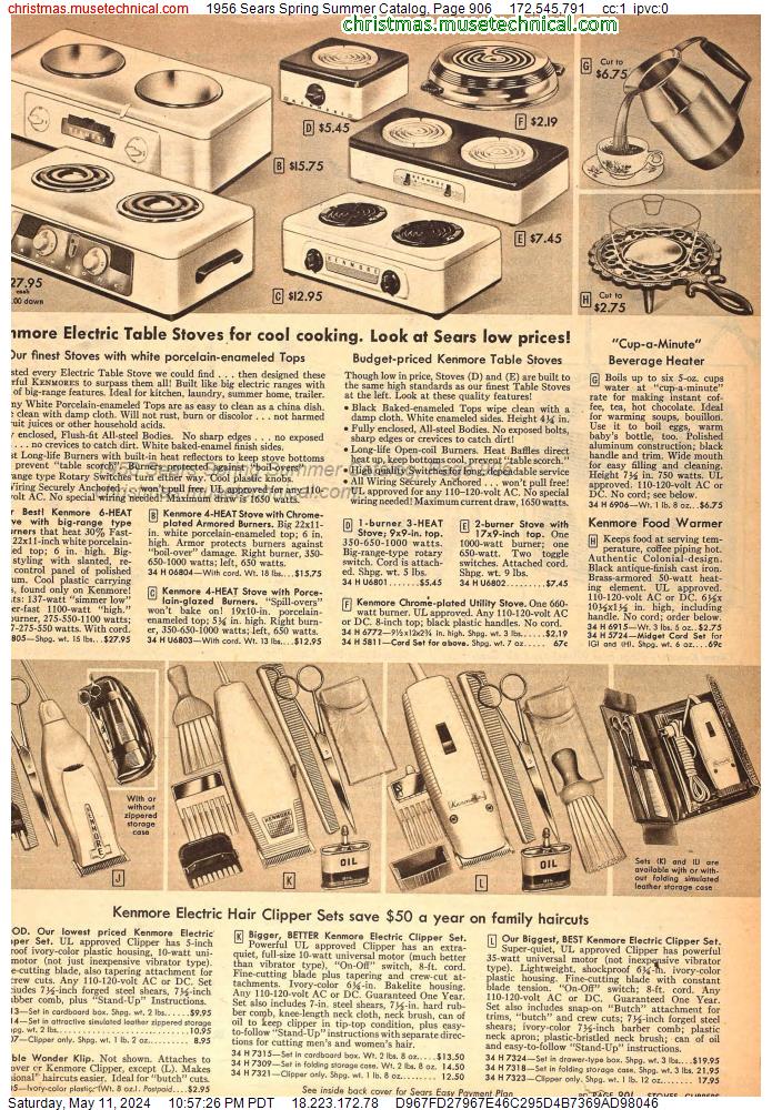 1956 Sears Spring Summer Catalog, Page 906