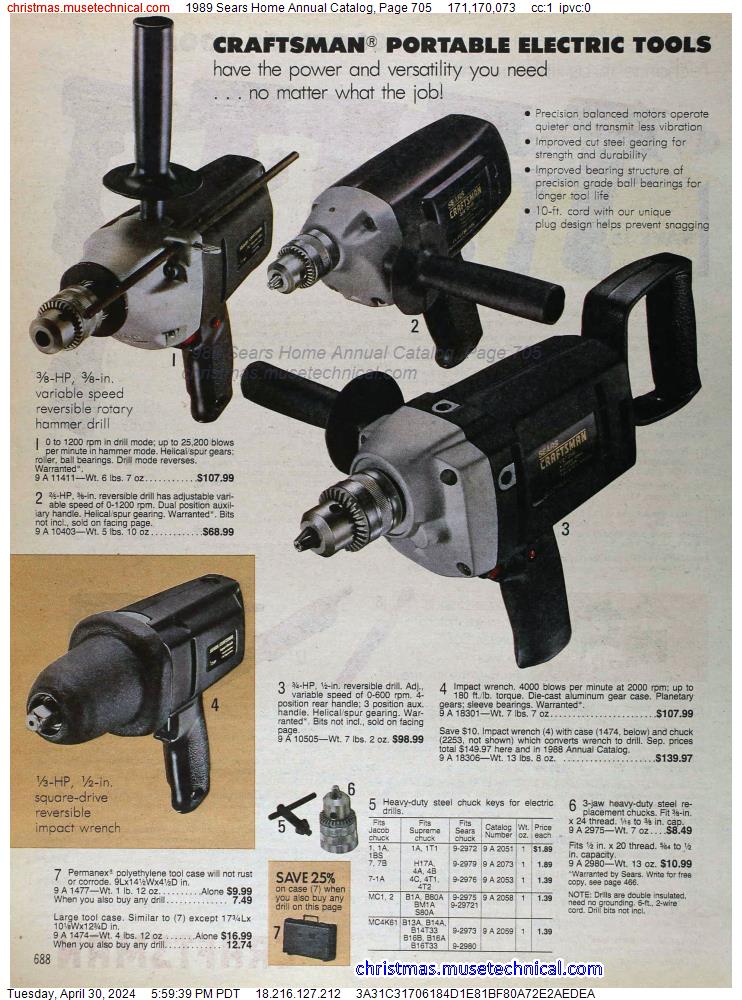 1989 Sears Home Annual Catalog, Page 705