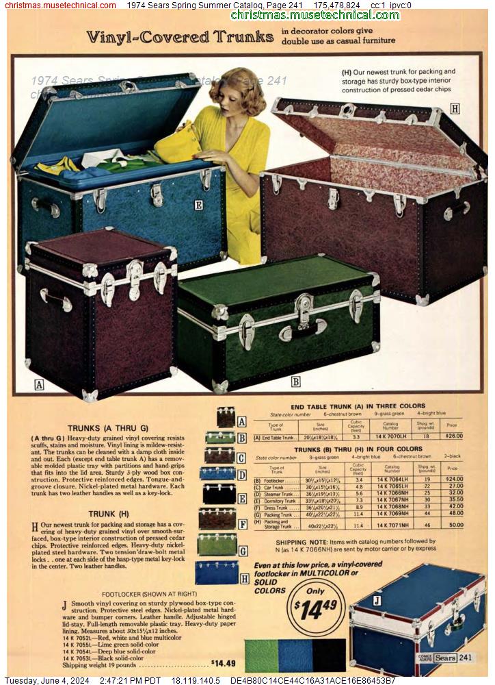 1974 Sears Spring Summer Catalog, Page 241