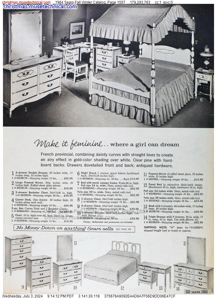 1964 Sears Fall Winter Catalog, Page 1557