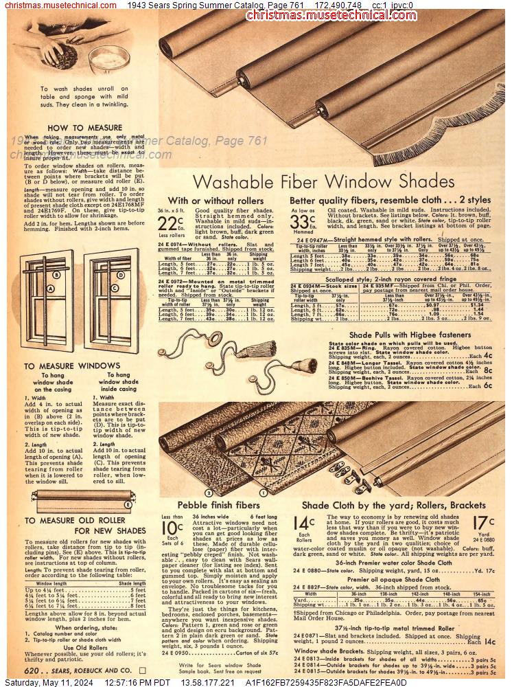 1943 Sears Spring Summer Catalog, Page 761