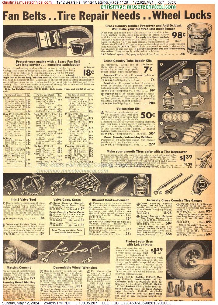 1942 Sears Fall Winter Catalog, Page 1128