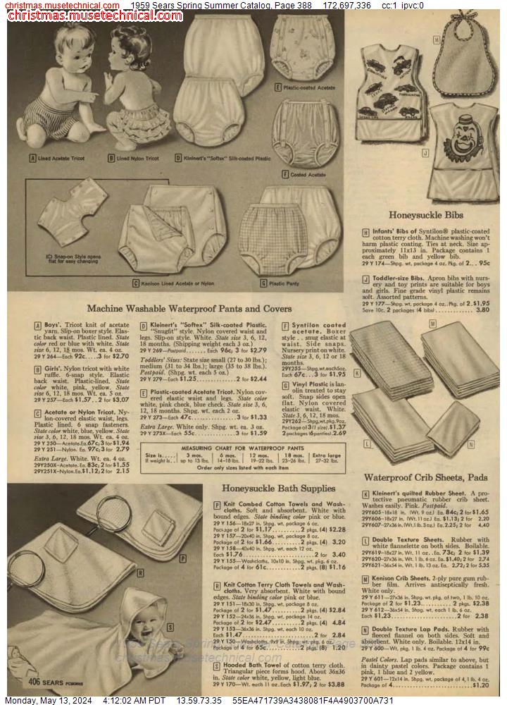 1959 Sears Spring Summer Catalog, Page 388