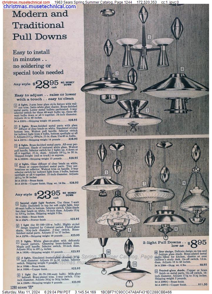 1963 Sears Spring Summer Catalog, Page 1244