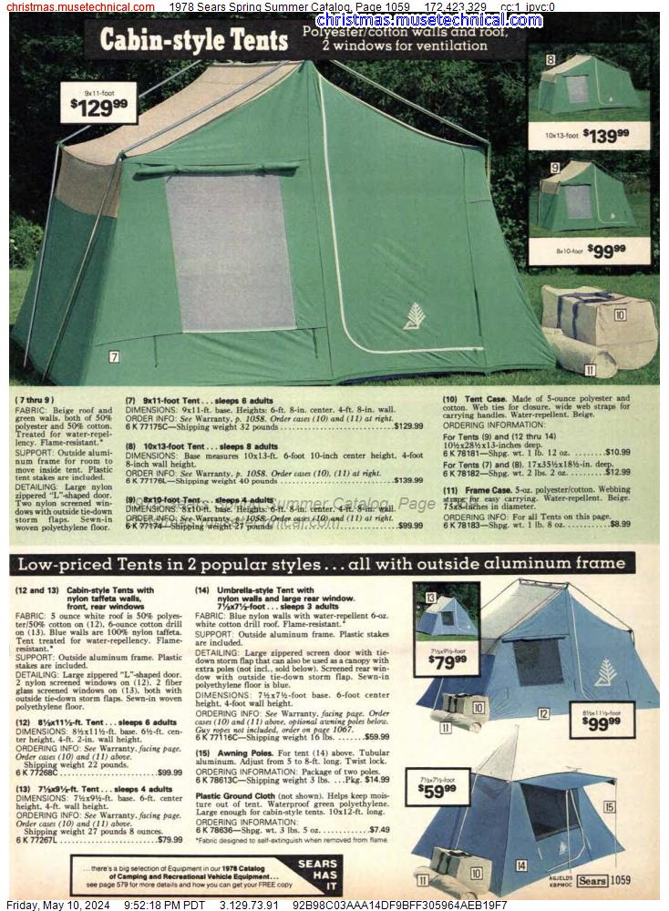 1978 Sears Spring Summer Catalog, Page 1059