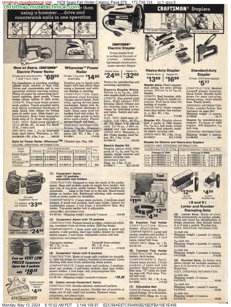 1978 Sears Fall Winter Catalog, Page 878