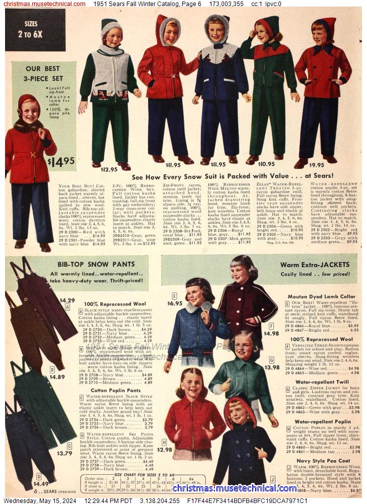 1951 Sears Fall Winter Catalog, Page 6