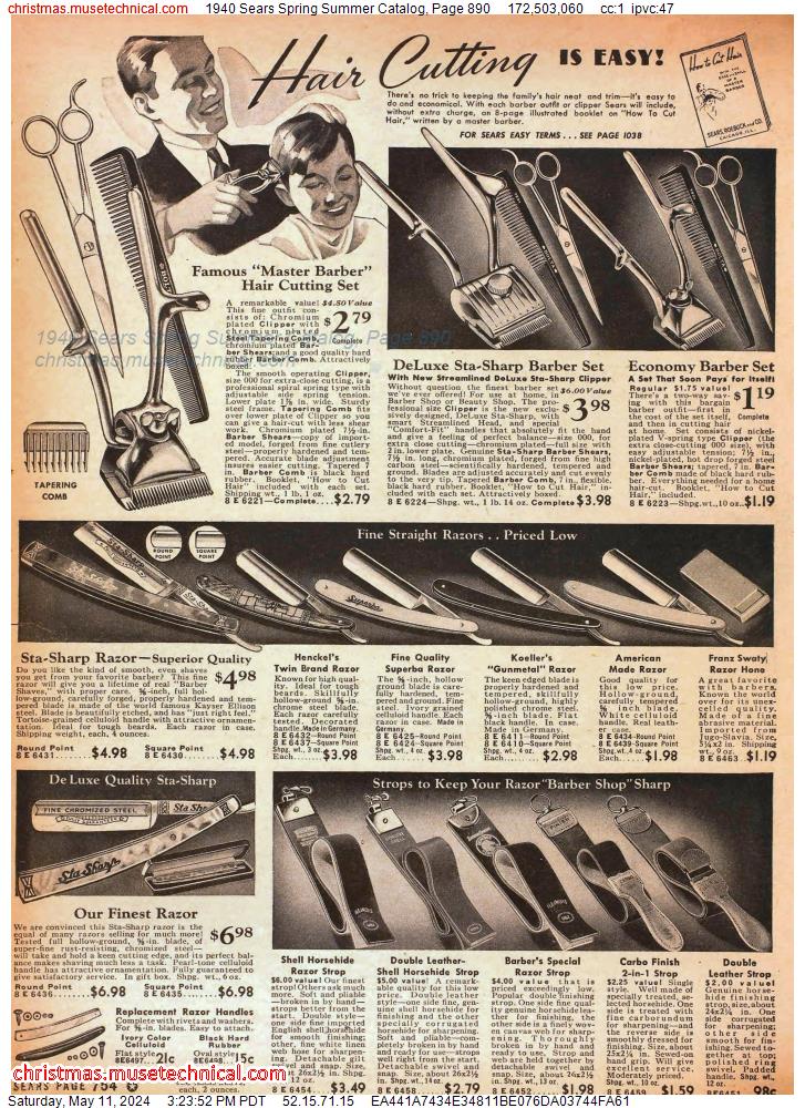 1940 Sears Spring Summer Catalog, Page 890
