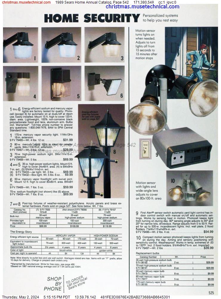 1989 Sears Home Annual Catalog, Page 542
